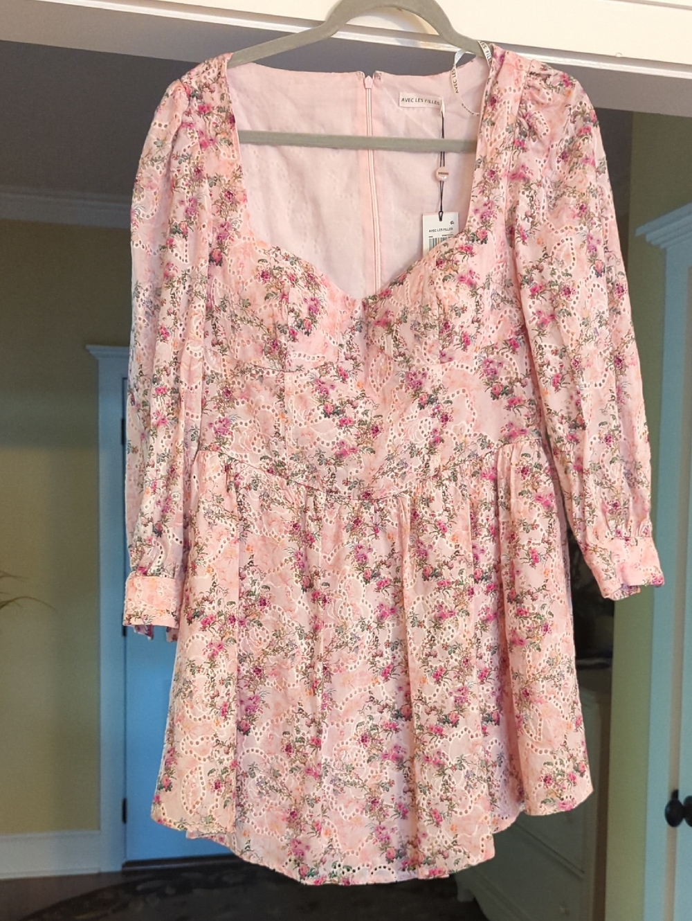 Avec Les Filles Pink Floral Mini Dress